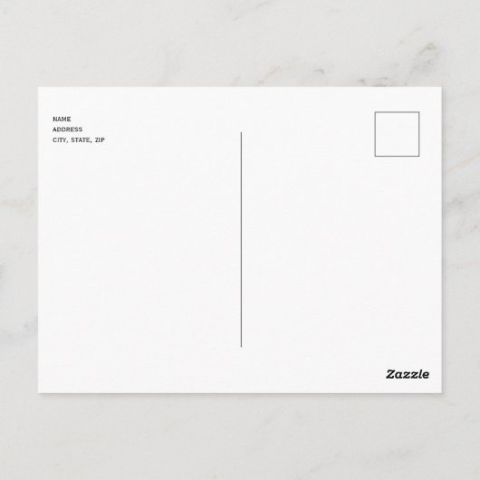 ホワイトフローラブライダルシャワーエレガント招待状 ポストカード (裏面)