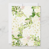 ホワイトフローラブライダルシャワー備後カード 招待状 (裏面)