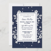 ホワイトフローラブライダルシャワー招待 招待状 (正面)