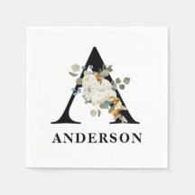 ホワイトフローラブラックモノグラムA