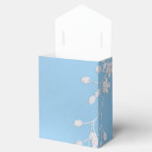 ホワイトフローラブランチウィンターブルーエレガントシック フェイバーボックス (オープン)