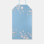 ホワイトフローラブランチブルーブライダルシャワーシック ギフトタグ (裏面)
