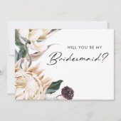 ホワイトフローラブリーズメイド提案招待状 招待状 (正面)