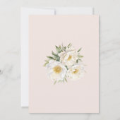 ホワイトフローラブルーアジサイ園ベビーシャワー 招待状 (裏面)