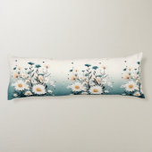 ホワイトフローラブルー抱き枕 ボディピロー (裏面)