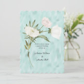 ホワイトフローラブーケオンシャイニーターコイズ (スタンド正面)