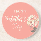 ホワイトフローラブーケ/母の日 コースター (正面)