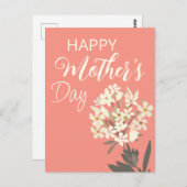 ホワイトフローラブーケ/母の日 ポストカード (正面/裏面)