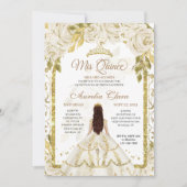 ホワイトフローラプリンセス金ゴールドアーチ写真キンセアニェラ 招待状 (正面)