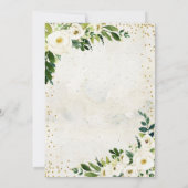 ホワイトフローラベビーシャワー招待状 招待状 (裏面)