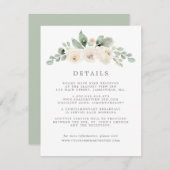 ホワイトフローラボ結婚タニカルズゲスト詳細 エンクロージャーカード (正面/裏面)