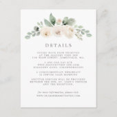 ホワイトフローラボ結婚タニカルズゲスト詳細 エンクロージャーカード (正面)