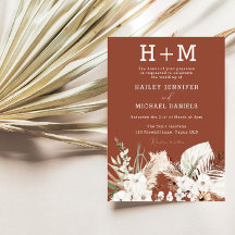 ホワイトフローラモノグラムテラコッタボホ結婚ズ