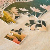 ホワイトフローララビット春アート ジグソーパズル (側面)