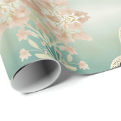 ホワイトフローララビット春アート ラッピングペーパー (ロールコーナー)
