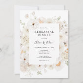 ホワイトフローラリハーサルディナー 招待状 (正面)