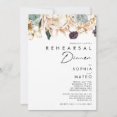 ホワイトフローラリハーサルディナー 招待状 (正面)