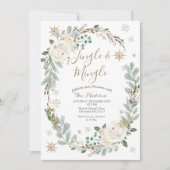 ホワイトフローラリースジングル&ミングルウィンター 招待状 (正面)