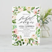 ホワイトフローラリースブライダルシャワー招待 招待状 (スタンド正面)