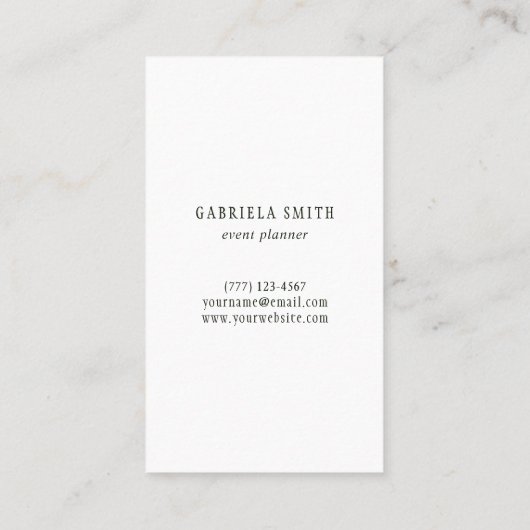 ホワイトフローラリースモノグラム 名刺 (裏面)