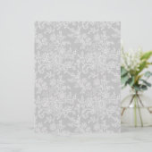 ホワイトフローラレースシルバーグレーアーツ&クラフト紙 (スタンド正面)