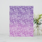 ホワイトフローラレースパープルグリッターオンブレクラフト紙 (スタンド正面)