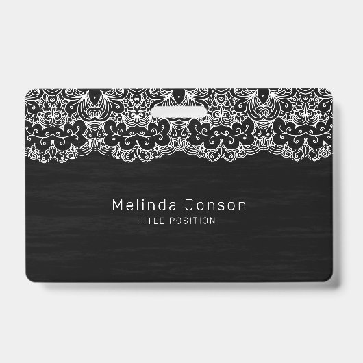 ホワイトフローラレース バッジ (Front)