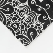 ホワイトフローラレース フリースブランケット (角)