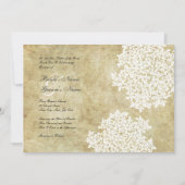 ホワイトフローラヴィンテージウェディング招待状 招待状 (正面)