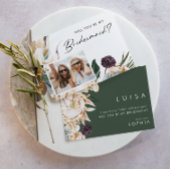 ホワイトフローラ写真ブライドメイド提案招待状 招待状