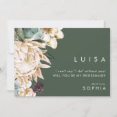 ホワイトフローラ写真ブライドメイド提案招待状 招待状 (裏面)