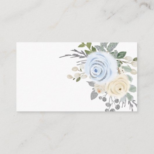 ホワイトフローラ冬のブライダル推測キス数 エンクロージャーカード (裏面)