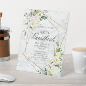 ホワイトフローラ大理石フォトゲストハウス 台座サイン (インサイチュ)