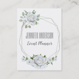 ホワイトフローラ大理石幾何学的アポイントメント 予約カード