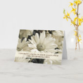 ホワイトフローラ姪おめでとう卒業 カード (黄色い花)