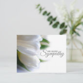 ホワイトフローラ最深悔やみや弔慰 ポストカード (スタンド正面)