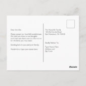 ホワイトフローラ最深悔やみや弔慰 ポストカード (裏面)