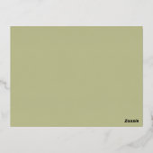 ホワイトフローラ植物野草RSVP実在金ゴールド 箔招待状ポストカード (裏面)