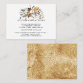 ホワイトフローラ紅葉結婚ズアコモデーション エンクロージャーカード (正面/裏面)