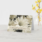 ホワイトフローラ素晴らし孫娘の卒業 カード (黄色い花)