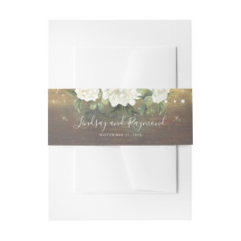 ホワイトフローラ素朴カントリーウェディング 招待状ベリーバンド