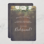 ホワイトフローラ素朴カントリーブリーズメイド提案 招待状 (正面/裏面)