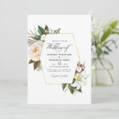 ホワイトフローラ素朴バーンカントリー結婚式の写真 招待状 (スタンド正面)