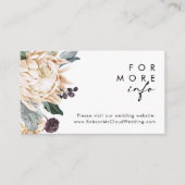 ホワイトフローラ結婚のウェブサイト エンクロージャーカード (正面)