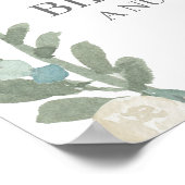 ホワイトフローラ結婚のウェルカムサインスペインのイン ポスター (角)