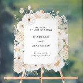 ホワイトフローラ結婚の歓迎 アクリルサイン (ニュートラル)