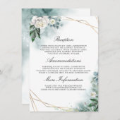 ホワイトフローラ結婚の詳細情報ゲスト エンクロージャーカード (正面/裏面)