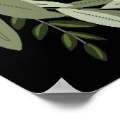 ホワイトフローラ結婚のSprigs Welcomeポスター ポスター (角)