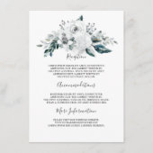 ホワイトフローラ結婚ズインフォメーションゲスト エンクロージャーカード (正面)