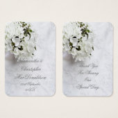 ホワイトフローラ結婚ブーケ感謝していのユーラベル (正面&裏面)